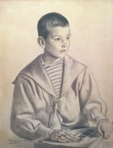 Muotokuva Dmitri Dmitrievich Šostakovitšista (1906-75) lapsena, 1919